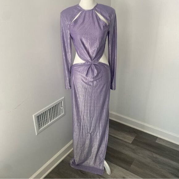 Bronx and Banco Amara Lilac Cut Out Gown L - Picture 3 of 15